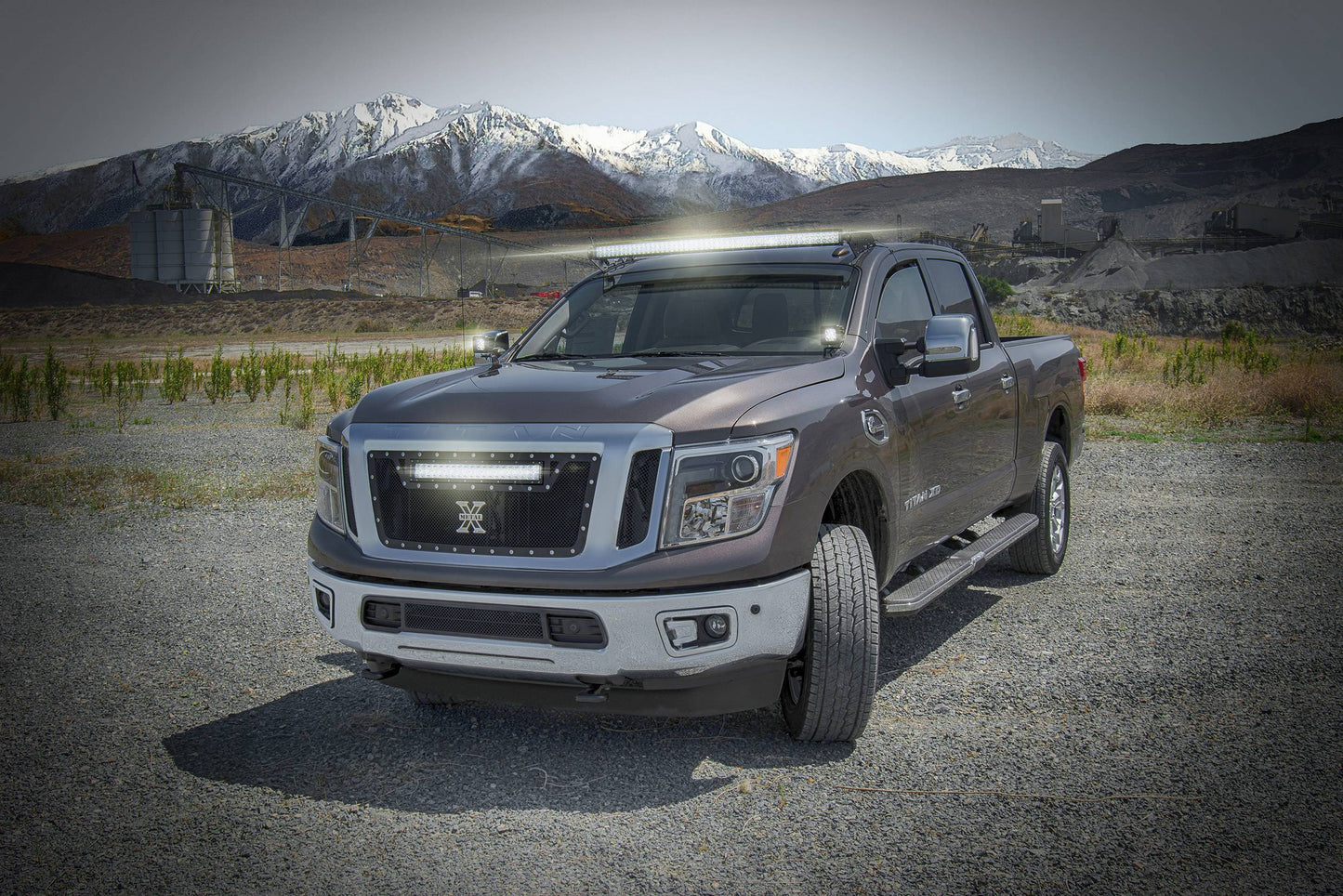 ZROADZ Z337581 Black Mild Steel Front Roof LED Bracket Fits 2016-2019 Nissan Titan