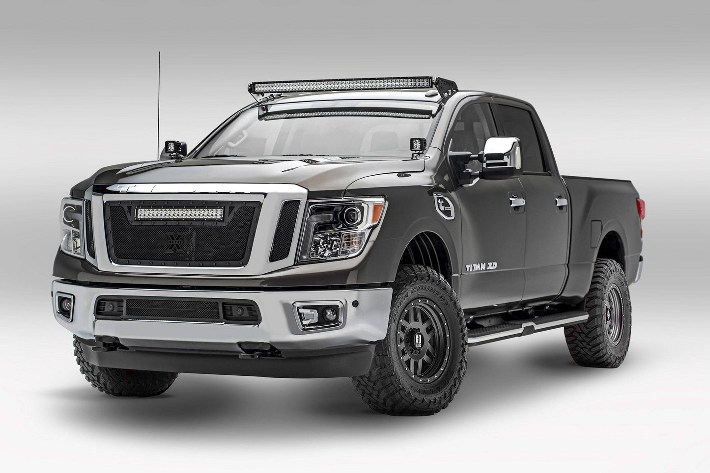 ZROADZ Z367581 Black Mild Steel Hood Hinge LED Bracket Fits 2016-2019 Nissan Titan