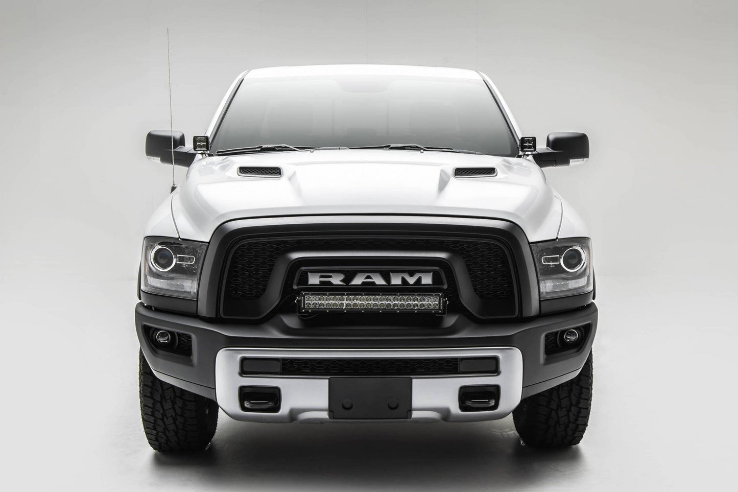 ZROADZ Z324552-KIT Black Mild Steel Front Bumper Top LED Kit Fits 2015-2018 Ram Rebel