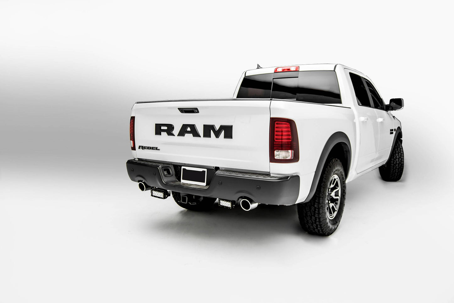 ZROADZ Z384551 Black Mild Steel Rear Bumper LED Bracket Fits 2015-2018 Ram Rebel