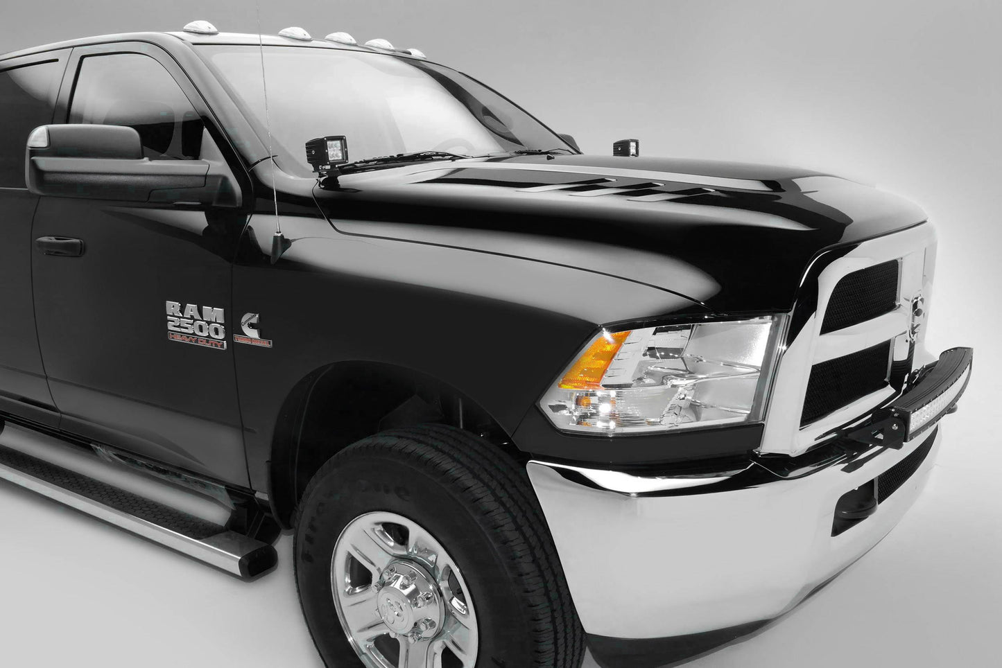 ZROADZ Z324522-KIT Black Mild Steel Front Bumper Top LED Kit Fits 2010-2018 Ram 2500 3500