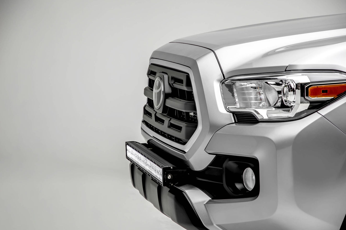 ZROADZ Z329511 Black Mild Steel Front Bumper Center LED Bracket Fits 2018-2023 Toyota Tacoma