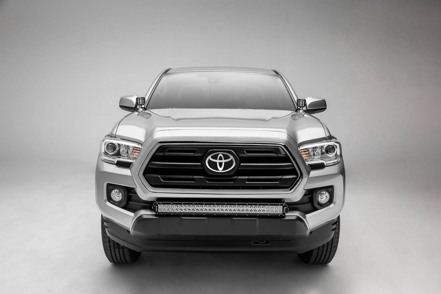 ZROADZ Z329511-KIT-D Black Mild Steel Front Bumper Center LED Kit Fits 2018-2023 Toyota Tacoma