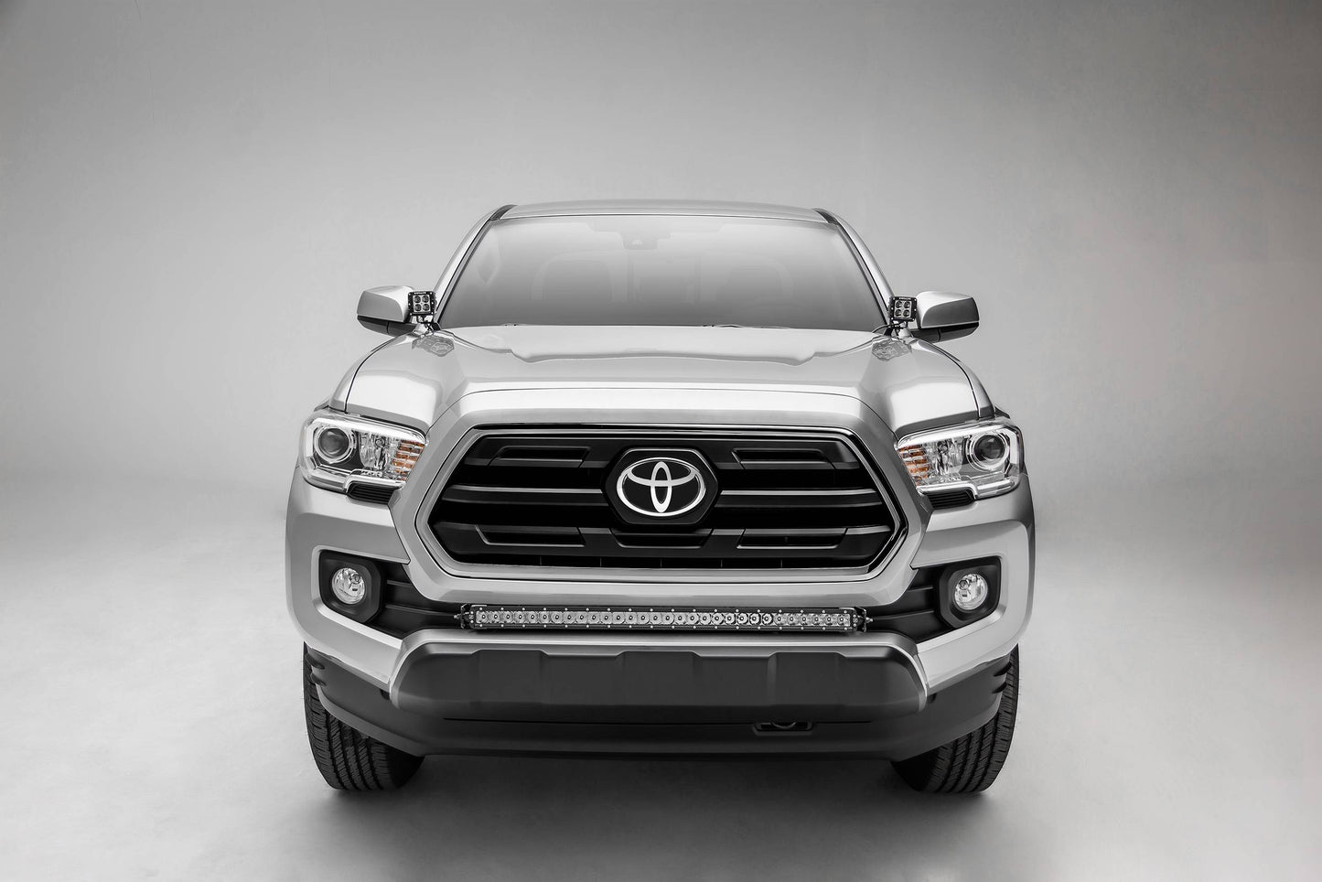 ZROADZ Z329511-KIT-S Black Mild Steel Front Bumper Center LED Kit Fits 2018-2023 Toyota Tacoma
