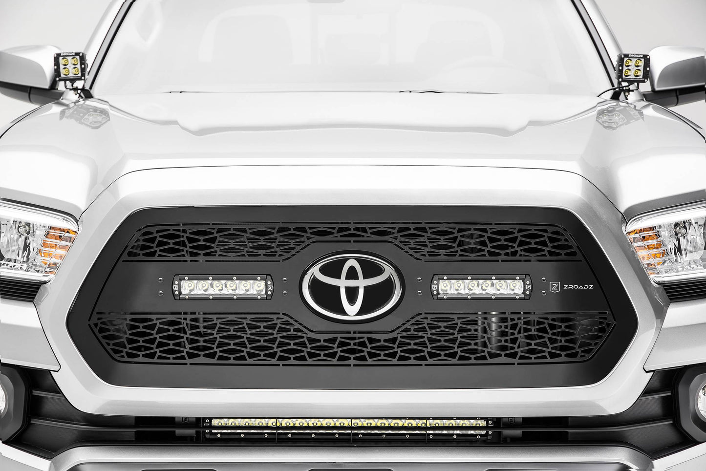 ZROADZ Z329512 Black Mild Steel Front Bumper Center LED Bracket Fits 2018-2023 Toyota Tacoma