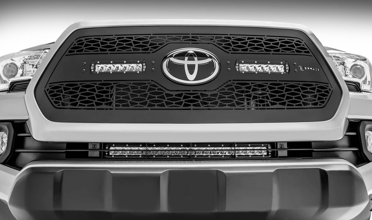 ZROADZ Z329512 Black Mild Steel Front Bumper Center LED Bracket Fits 2018-2023 Toyota Tacoma