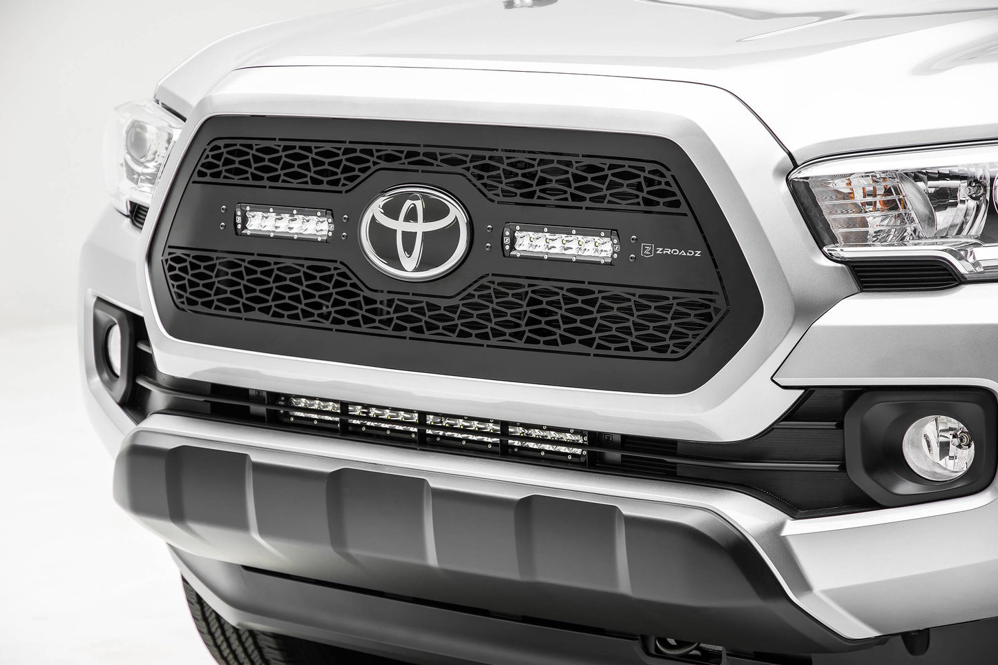 ZROADZ Z329512 Black Mild Steel Front Bumper Center LED Bracket Fits 2018-2023 Toyota Tacoma