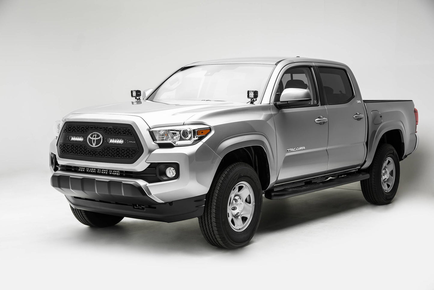 ZROADZ Z329512 Black Mild Steel Front Bumper Center LED Bracket Fits 2018-2023 Toyota Tacoma