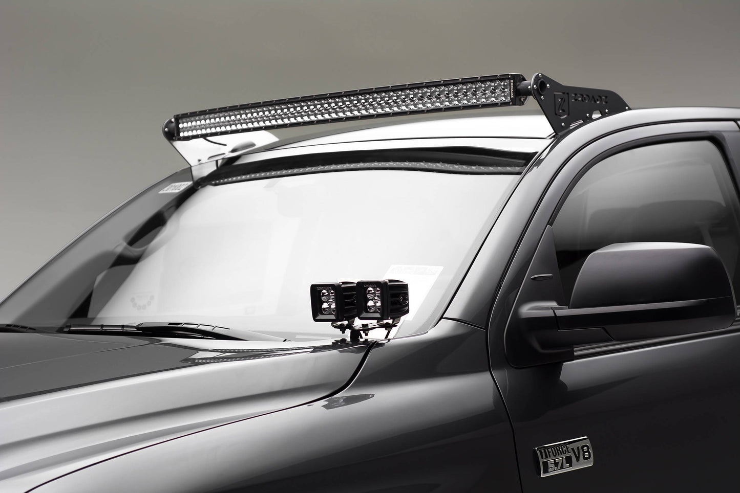 ZROADZ Z339641 Black Mild Steel Front Roof LED Bracket Fits 2007-2021 Toyota Tundra