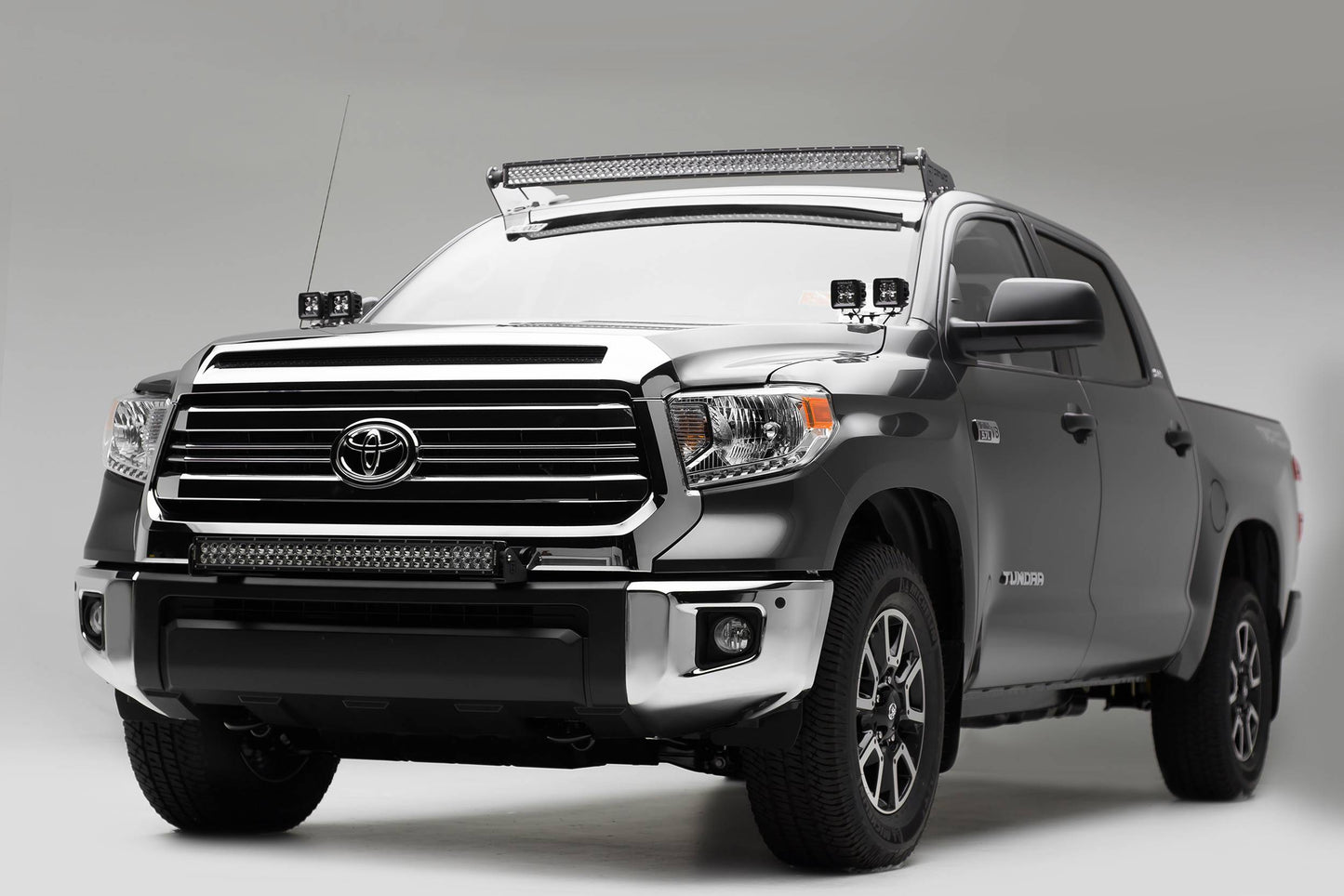 ZROADZ Z339641 Black Mild Steel Front Roof LED Bracket Fits 2007-2021 Toyota Tundra