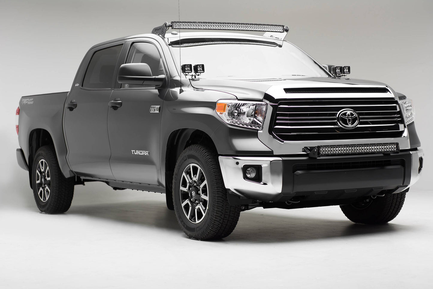 ZROADZ Z339641 Black Mild Steel Front Roof LED Bracket Fits 2007-2021 Toyota Tundra