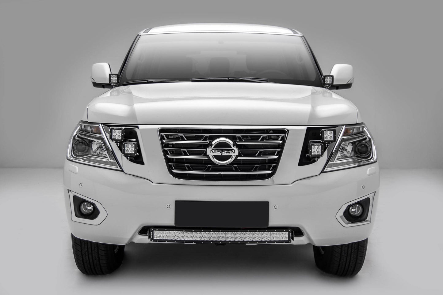 ZROADZ Z417871-KIT4 Black Mild Steel OEM Grille LED Kit Fits 2010-2017 Nissan Patrol Y62