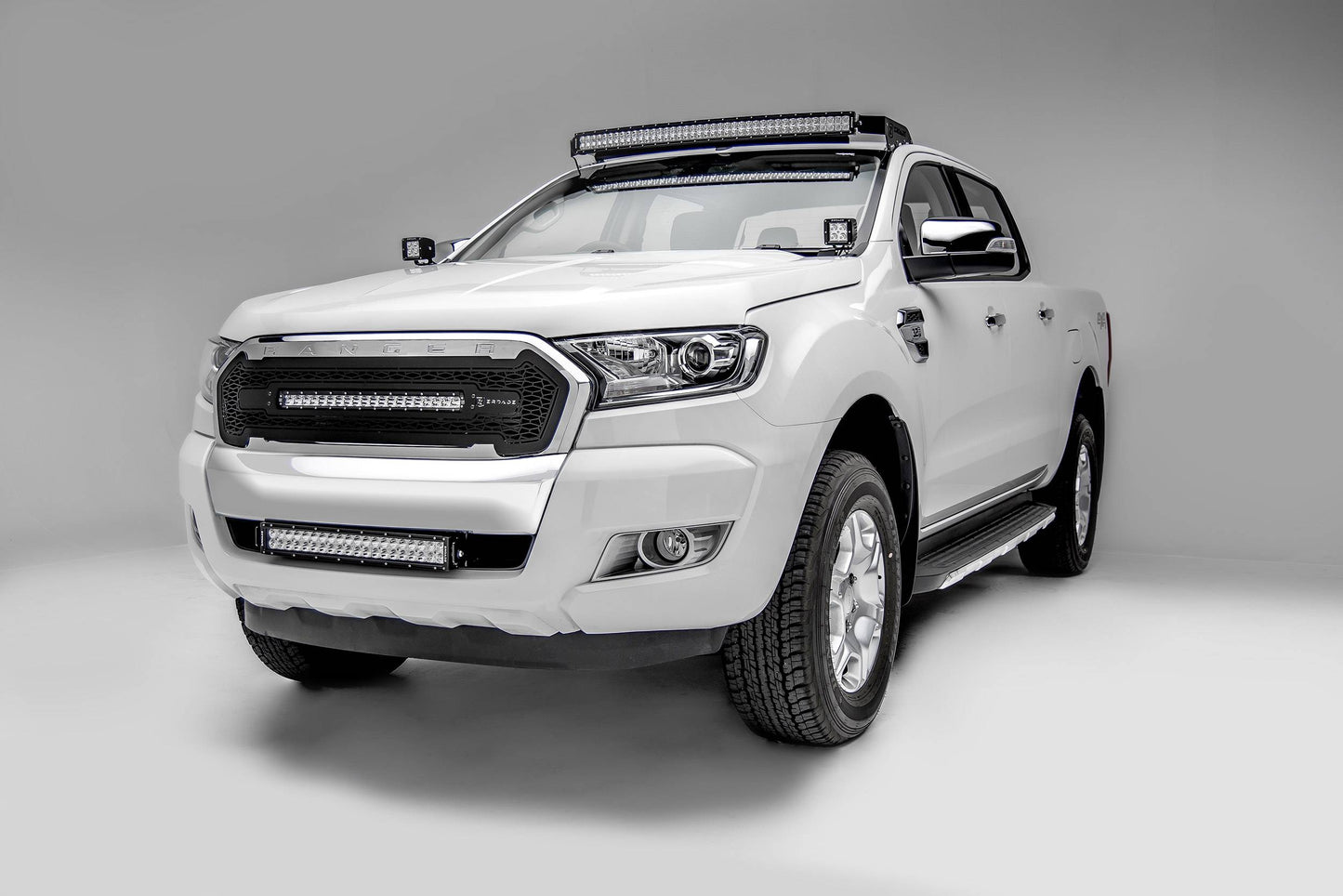 ZROADZ Z335761 Black Mild Steel Front Roof LED Bracket Fits 2015-2018 Ford Ranger T6