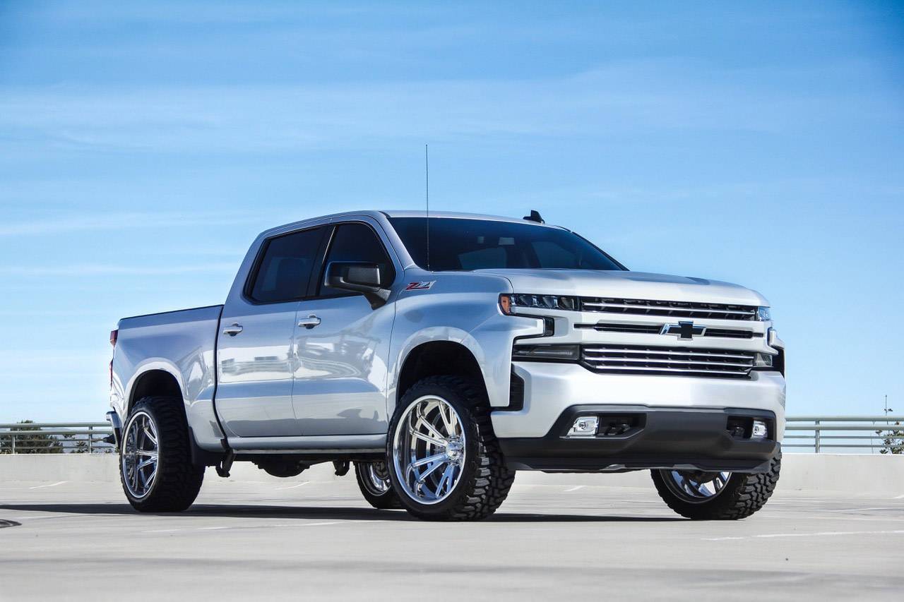 T-REX Grilles 6211233 Brushed Aluminum Horizontal Round Grille Fits 2019-2022 Chevrolet Silverado 1500ÊTrail Boss Silverado 1500 RST Silverado 1500 LT