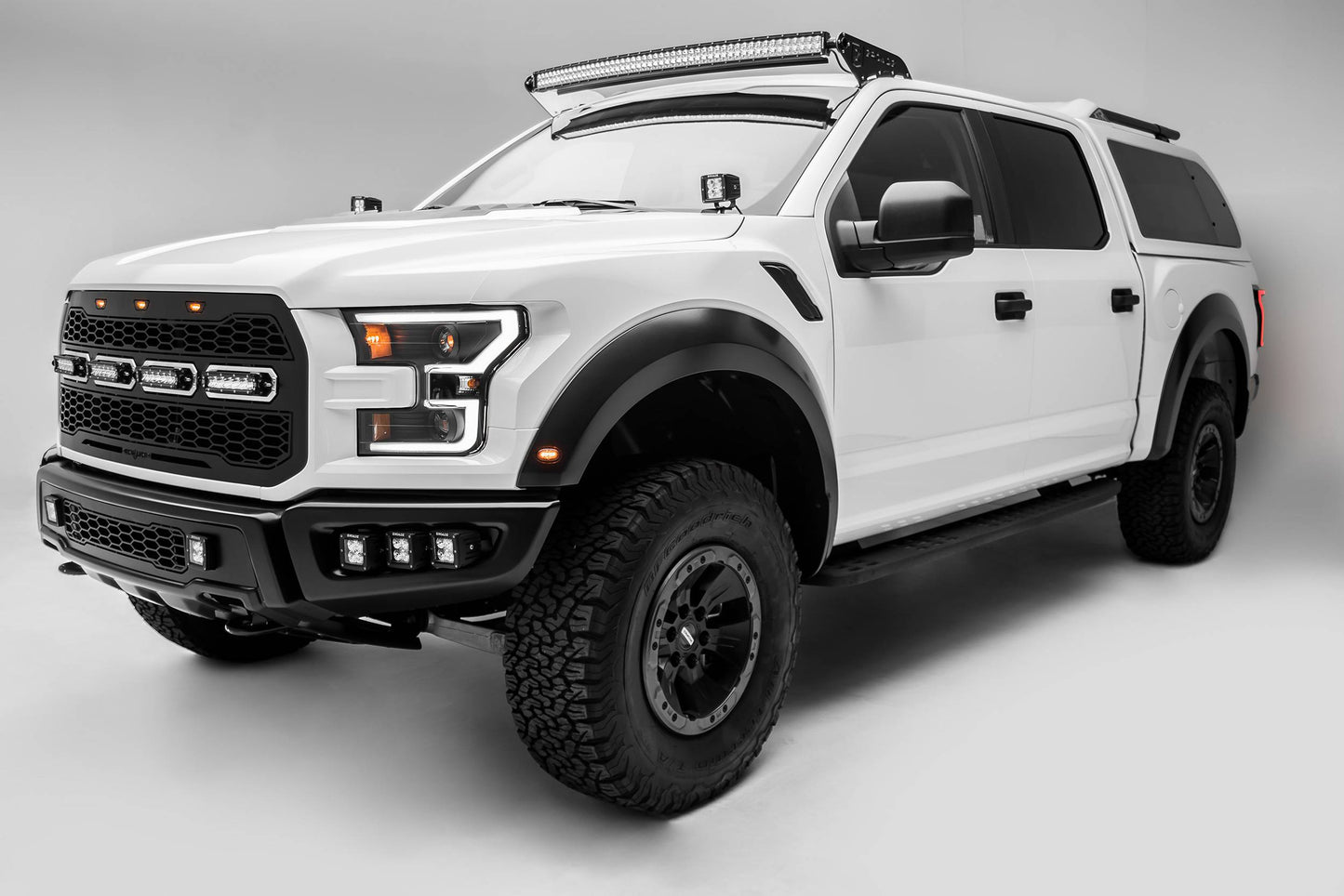 ZROADZ Z365701-KIT2 Black Mild Steel Hood Hinge LED Kit Fits 2017-2020 Ford F-150 Raptor