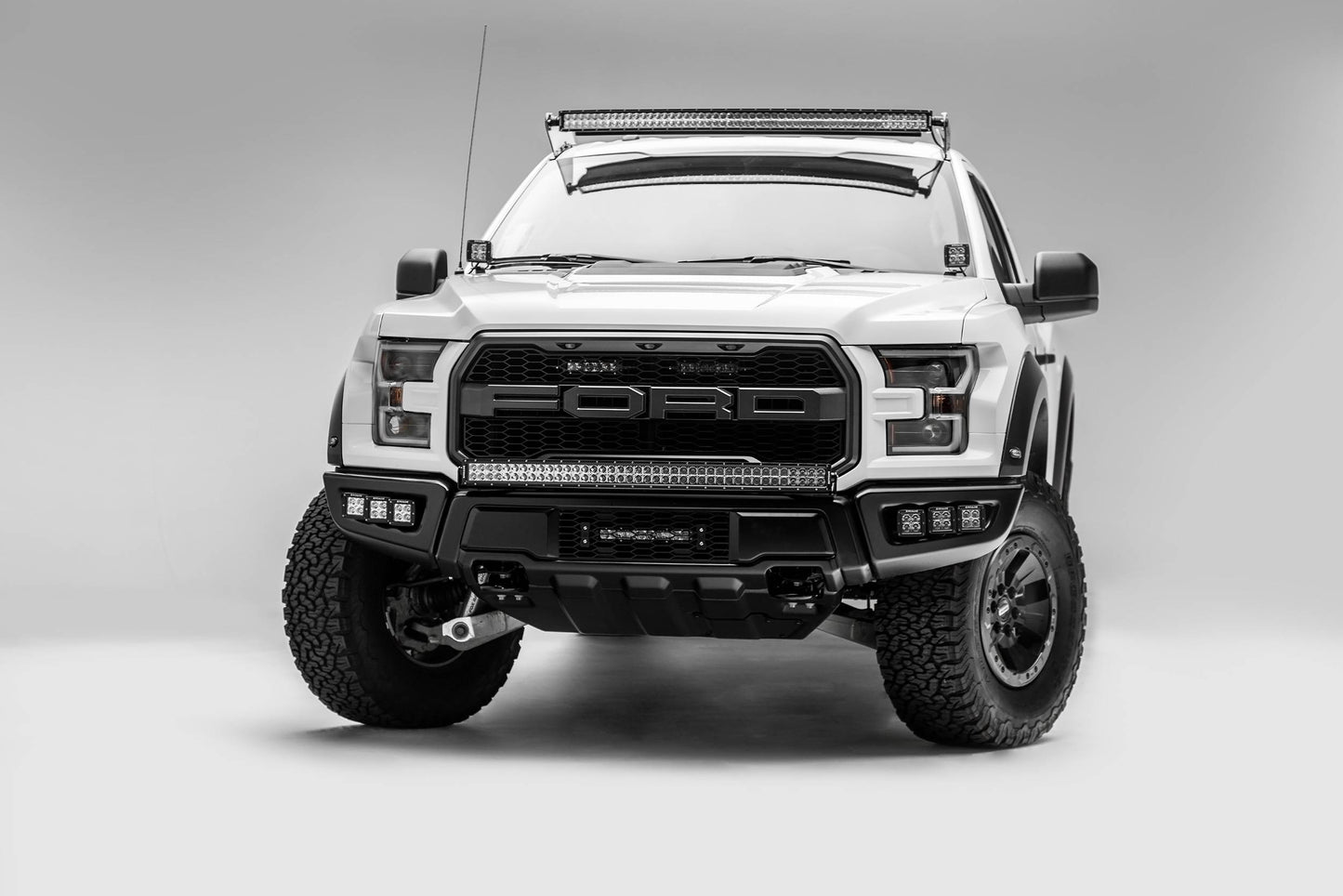 ZROADZ Z365701-KIT2 Black Mild Steel Hood Hinge LED Kit Fits 2017-2020 Ford F-150 Raptor