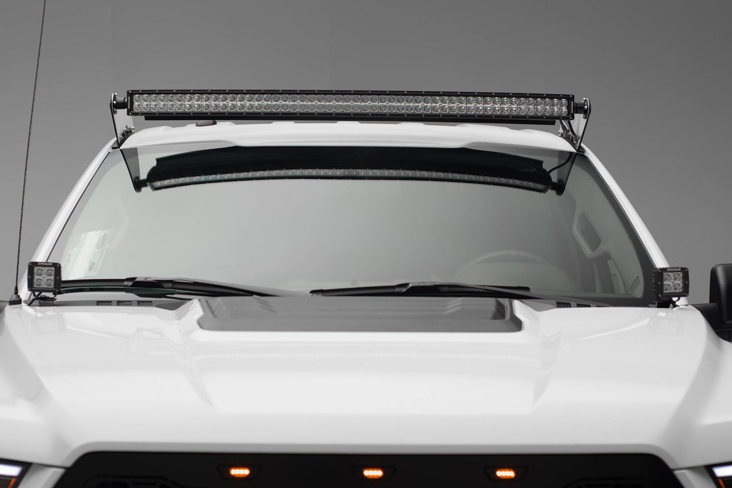 ZROADZ Z365701-KIT2 Black Mild Steel Hood Hinge LED Kit Fits 2017-2020 Ford F-150 Raptor