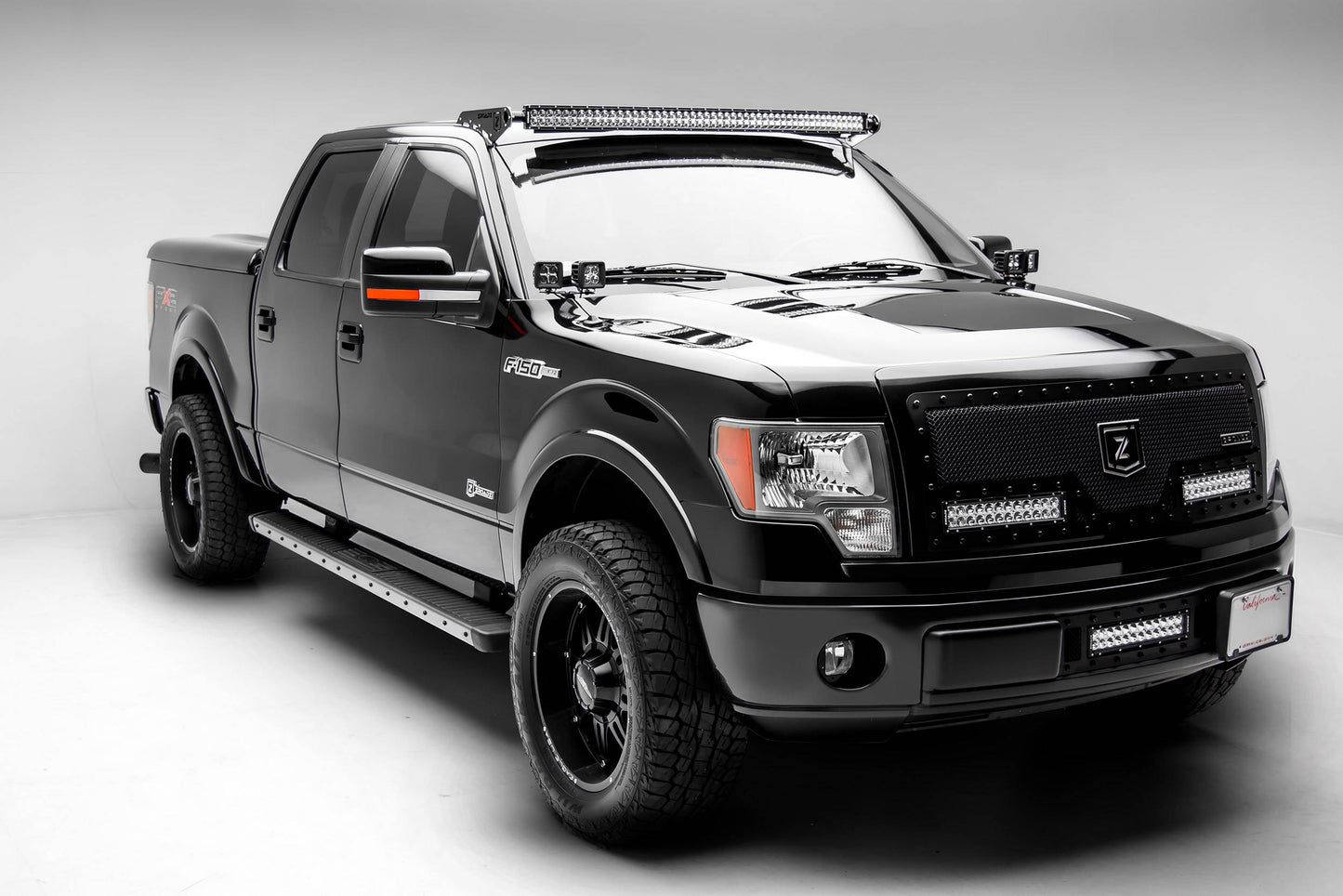 ZROADZ Z335721-KIT-C Black Mild Steel Front Roof LED Kit Fits 2009-2014 Ford F-150