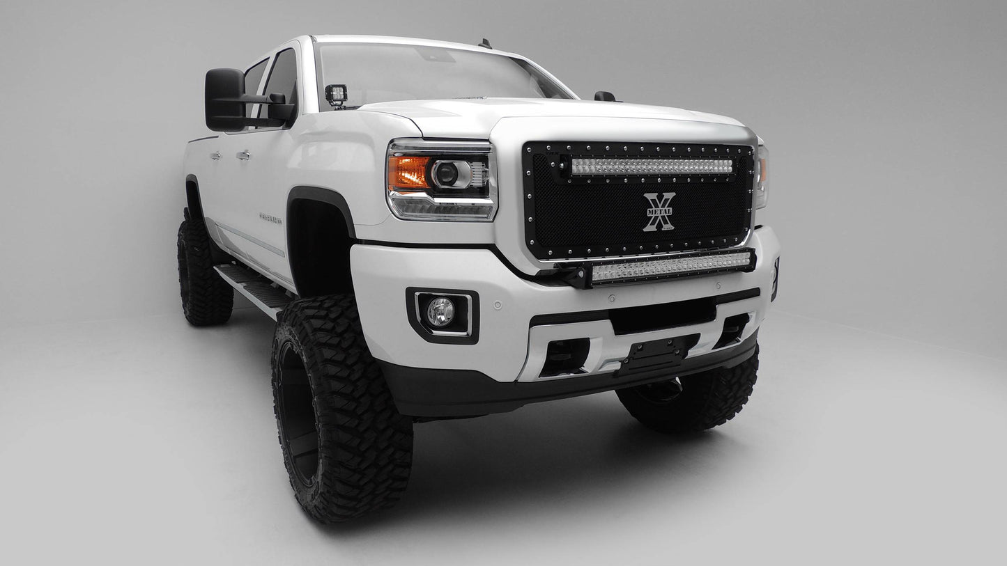 ZROADZ Z321221-KIT Black Mild Steel Front Bumper Top LED Kit Fits 2015-2019 Chevrolet Silverado 2500 3500