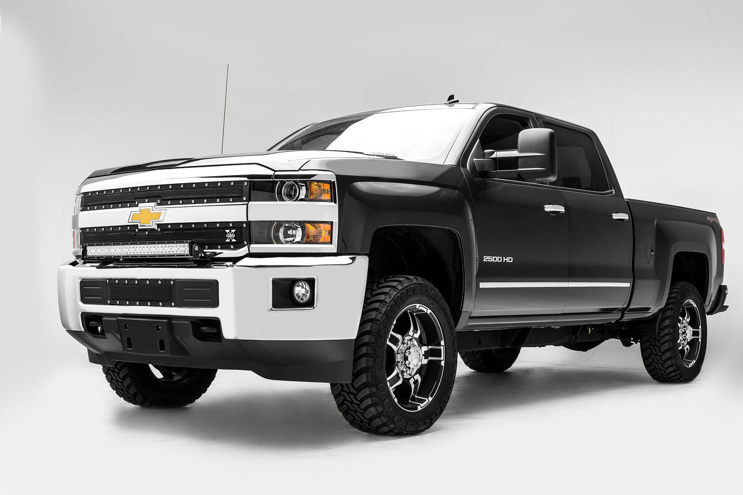 ZROADZ Z321221-KIT Black Mild Steel Front Bumper Top LED Kit Fits 2015-2019 Chevrolet Silverado 2500 3500