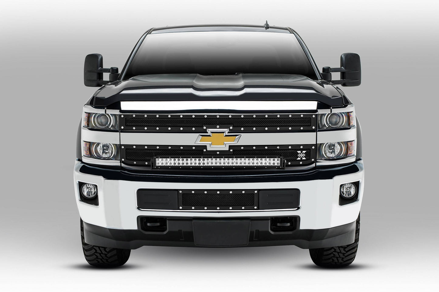 ZROADZ Z321221-KIT Black Mild Steel Front Bumper Top LED Kit Fits 2015-2019 Chevrolet Silverado 2500 3500