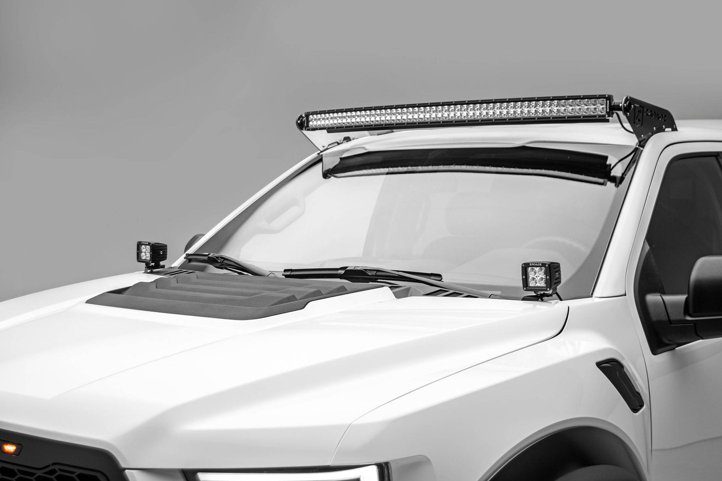 ZROADZ Z335662 Black Mild Steel Front Roof LED Bracket Fits 2015-2023 Ford F-150