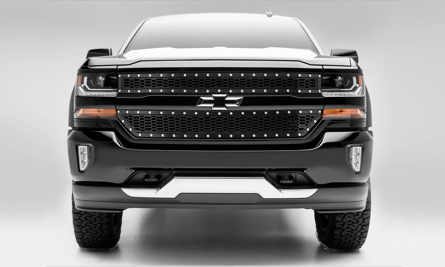 T-REX Grilles 7711281 Black Mild Steel Laser Cut Pattern Grille Fits 2016-2018 Chevrolet Silverado 1500