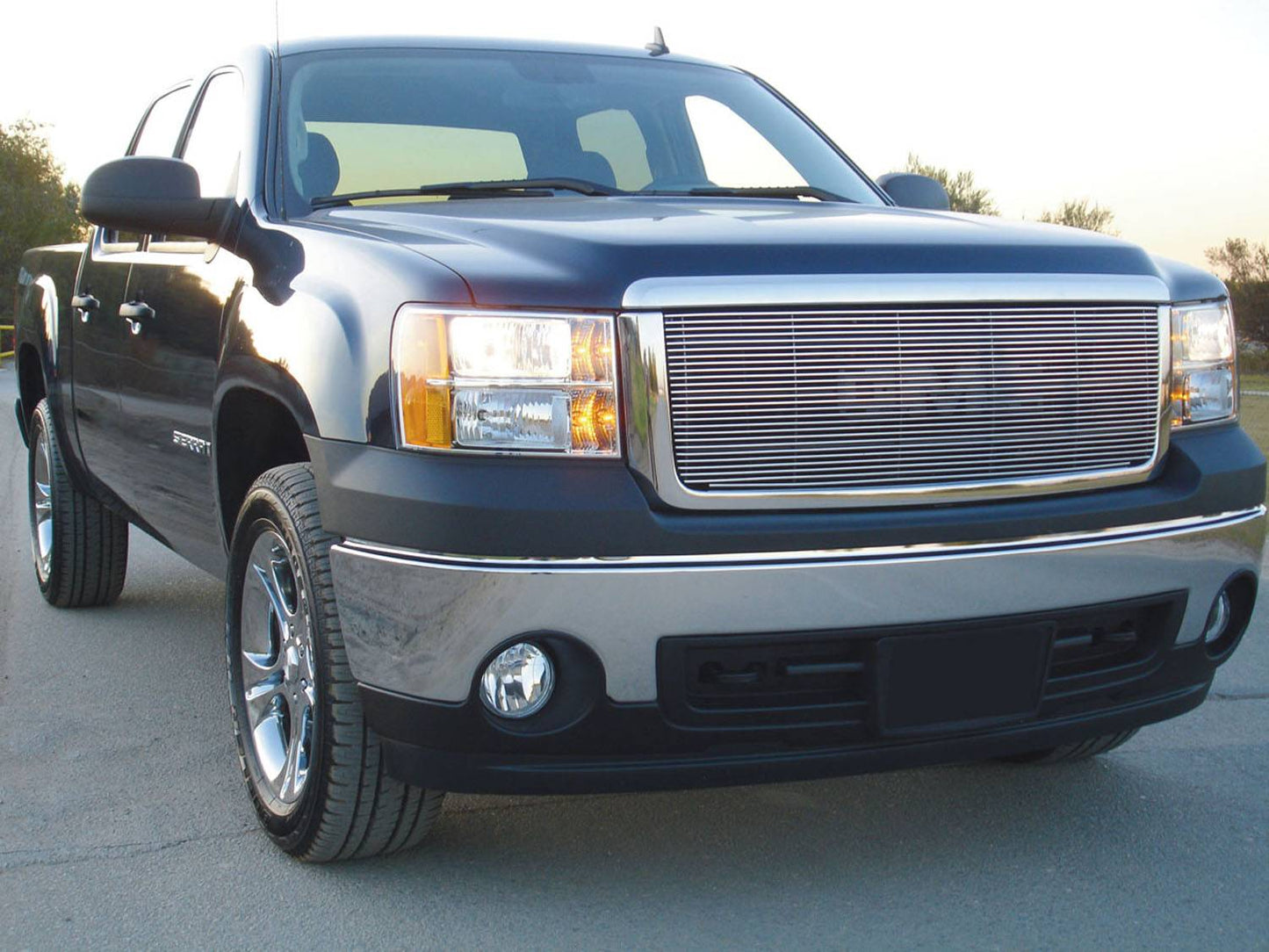 T-REX Grilles 20205 Polished Aluminum Horizontal Grille Fits 2007-2013 GMC Sierra 1500