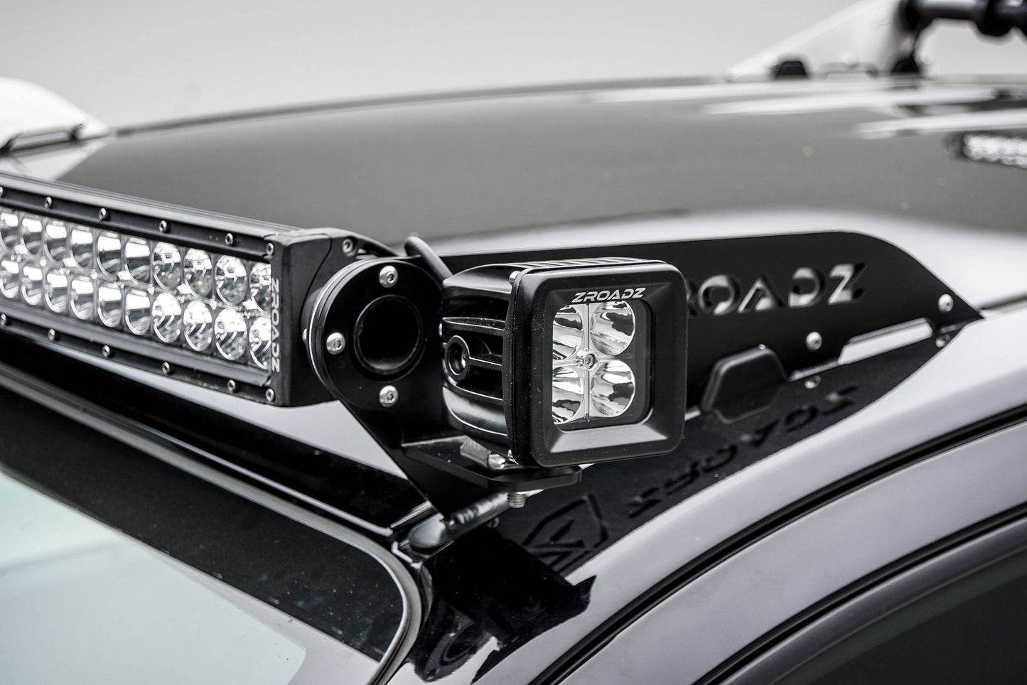 ZROADZ Z330001 Black Mild Steel Front Roof LED Bracket Fits
