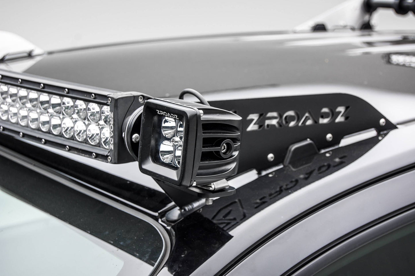 ZROADZ Z330001 Black Mild Steel Front Roof LED Bracket Fits
