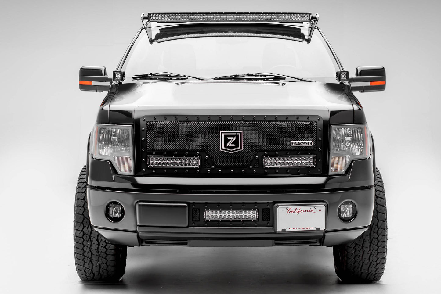 ZROADZ Z335121 Black Mild Steel Front Roof LED Bracket Fits 2009-2014 Ford F-150