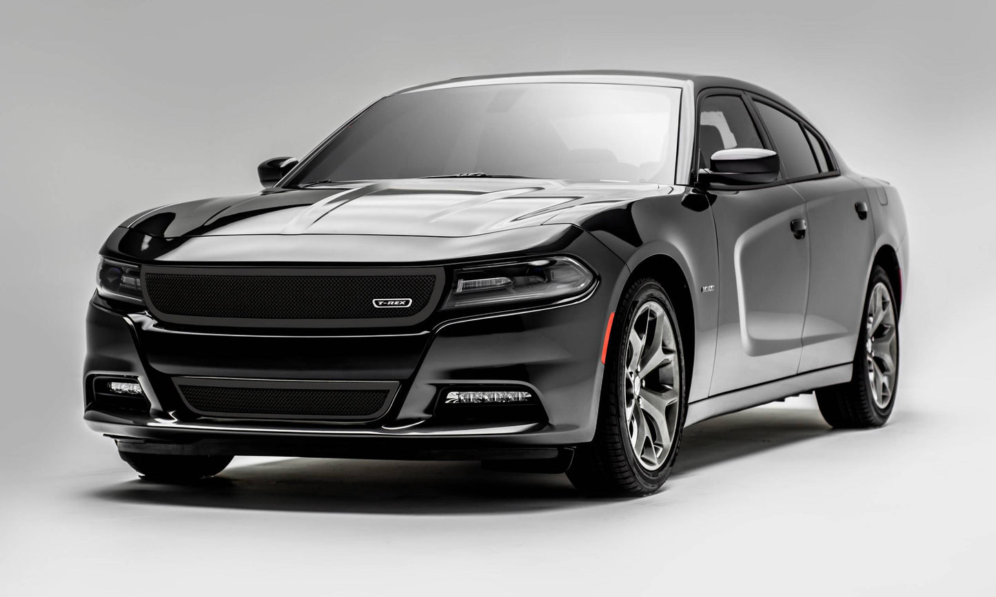 T-REX Grilles 51480 Black Mild Steel Small Mesh Grille Fits 2015-2018 Dodge Charger