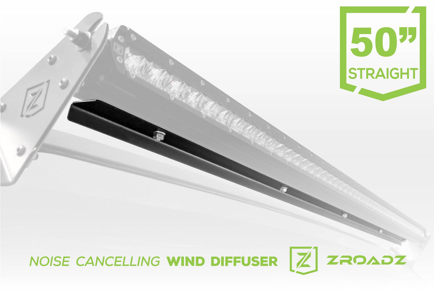 ZROADZ Z330051S Black Aluminum Noise Cancelling Wind Diffuser Fits 2019-2023 Jeep Gladiator