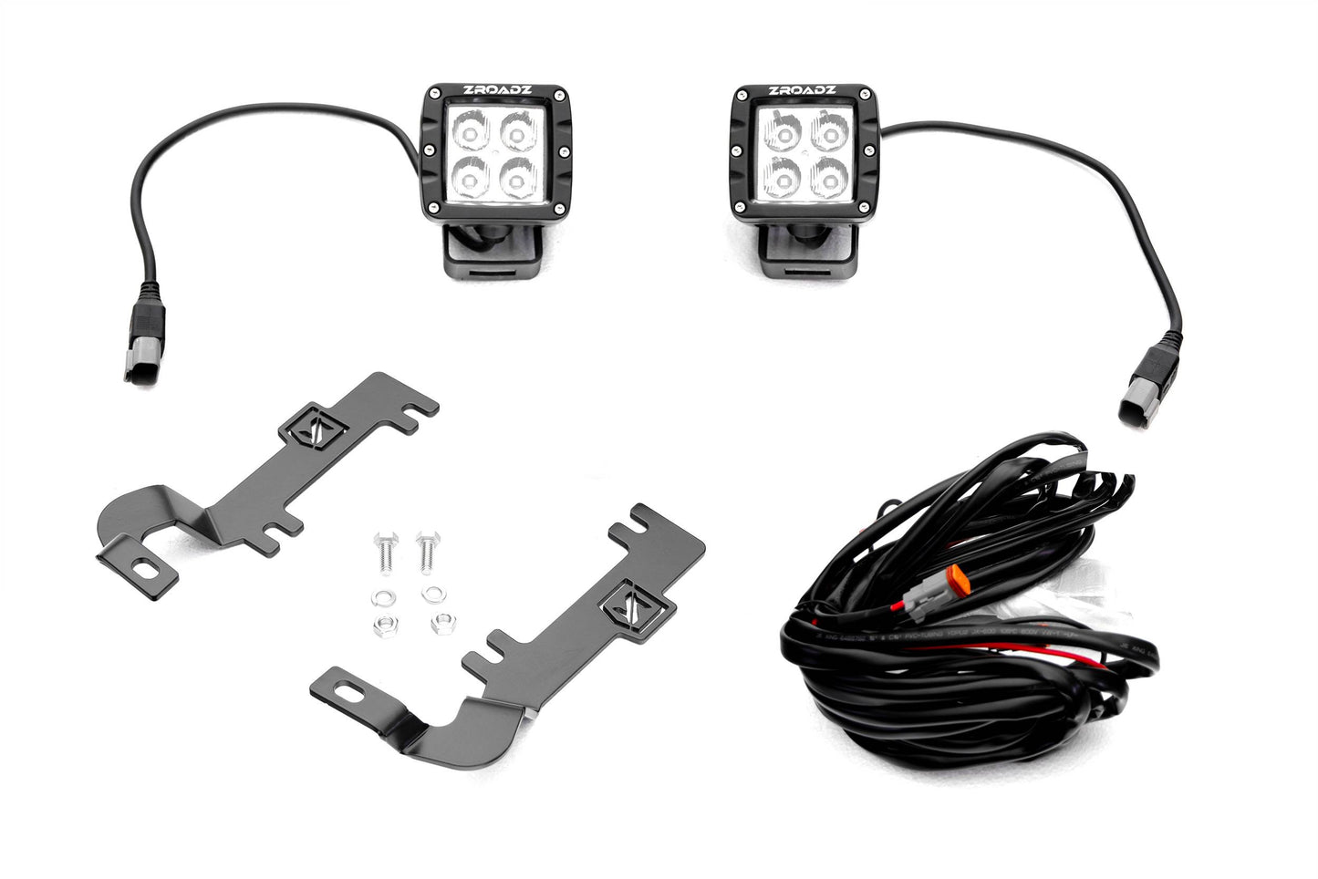 ZROADZ Z362181-KIT2 Black Mild Steel Hood Hinge LED Kit Fits 2019 -2022 Chevrolet Silverado 1500 LTD