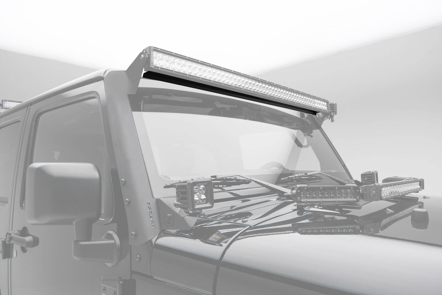 ZROADZ Z330050S Black Aluminum Noise Cancelling Wind Diffuser Fits 2019-2023 Jeep Gladiator