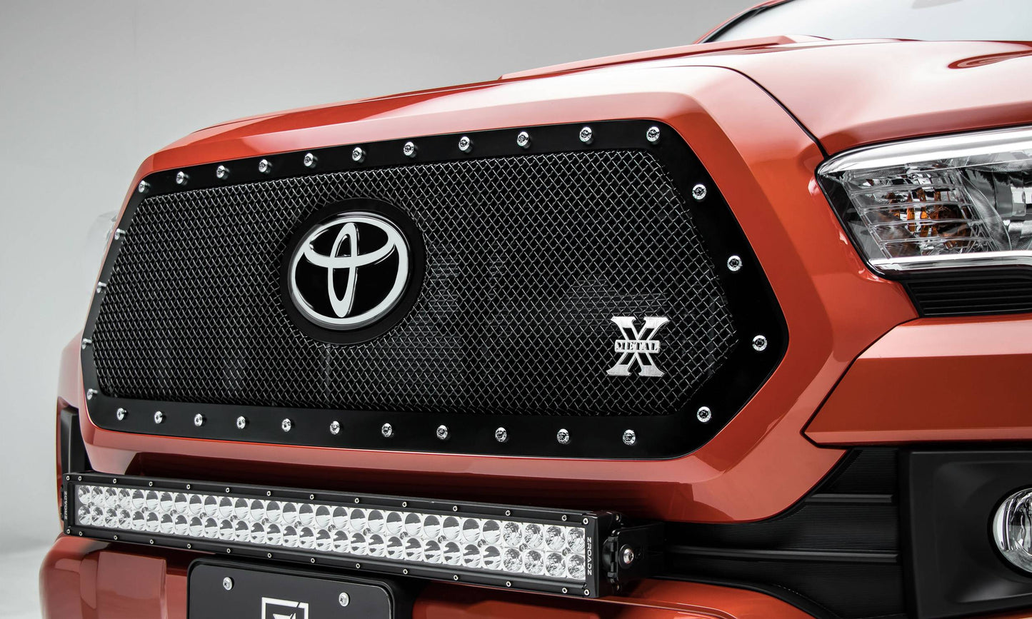 T-REX Grilles 6719511 Black Mild Steel Small Mesh Grille Fits 2018-2023 Toyota Tacoma