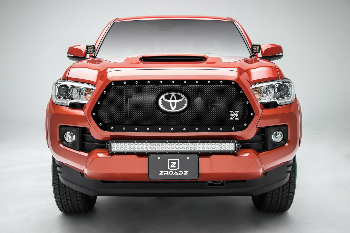 T-REX Grilles 6719511 Black Mild Steel Small Mesh Grille Fits 2018-2023 Toyota Tacoma
