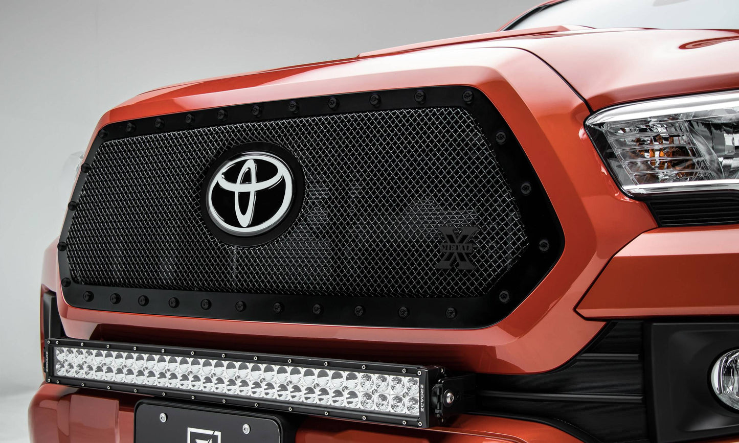 T-REX Grilles 6719511-BR Black Mild Steel Small Mesh Grille Fits 2018-2023 Toyota Tacoma