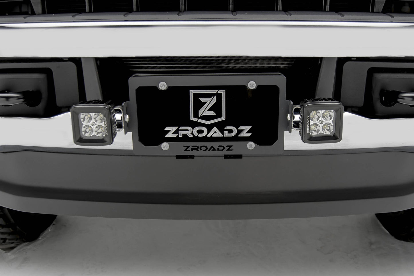 ZROADZ Z310005 Black Mild Steel License Plate Frame LED Bracket Fits 2015-2020 Chevrolet Colorado