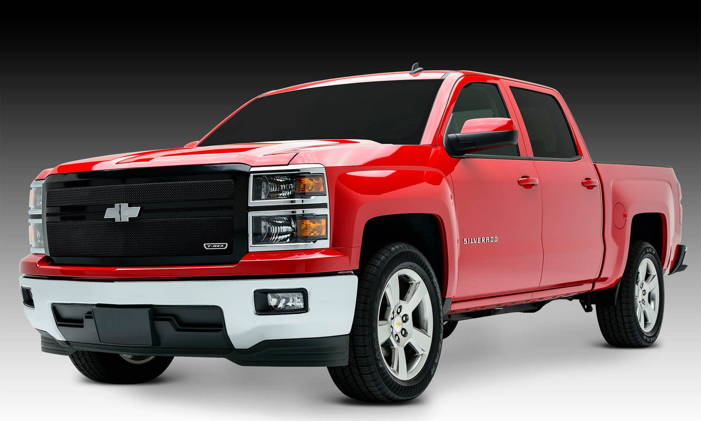 T-REX Grilles 51118 Black Mild Steel Small Mesh Grille Fits 2014-2015 Chevrolet Silverado 1500
