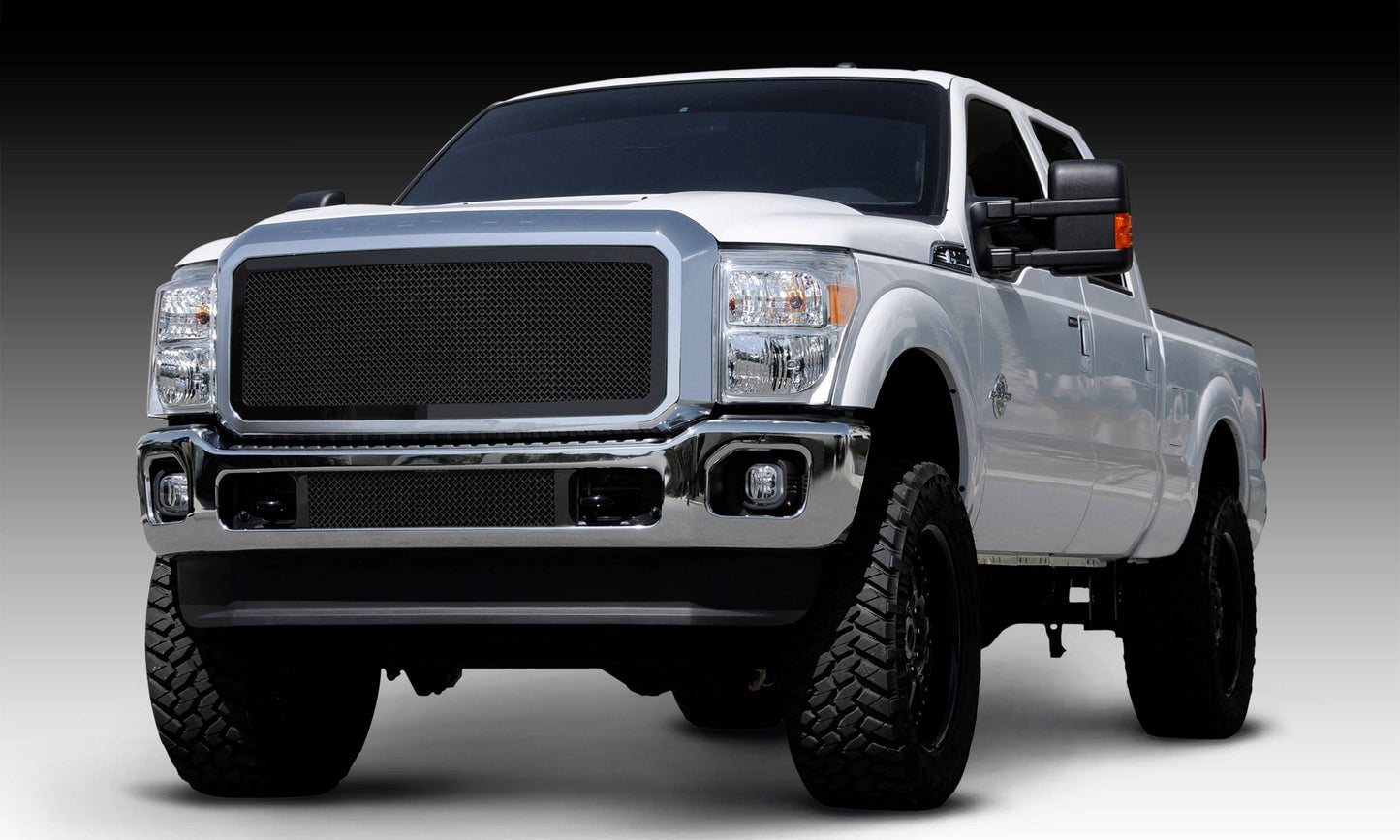 T-REX Grilles 51546 Black Mild Steel Large Mesh Grille Fits 2011-2016 Ford F-250 F-350 F-450 F-550