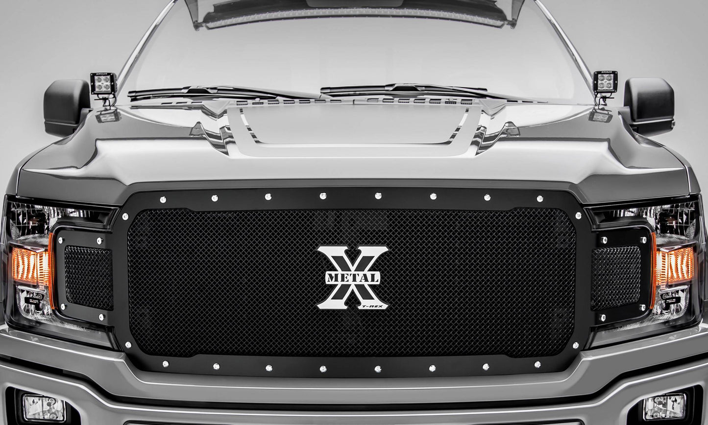 T-REX Grilles 6715711 Black Mild Steel Small Mesh Grille Fits 2018-2020 Ford F-150