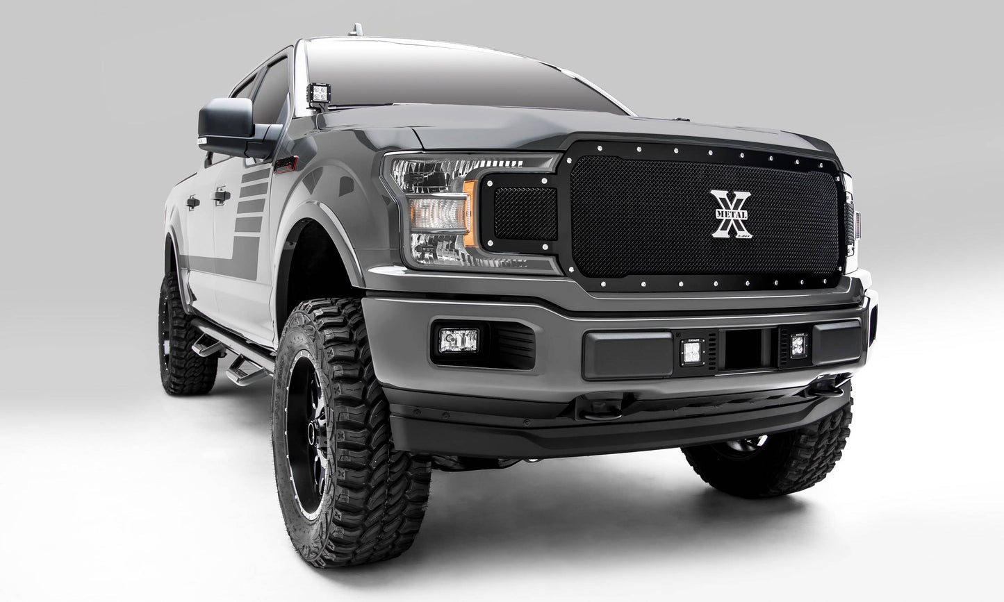 T-REX Grilles 6715711 Black Mild Steel Small Mesh Grille Fits 2018-2020 Ford F-150