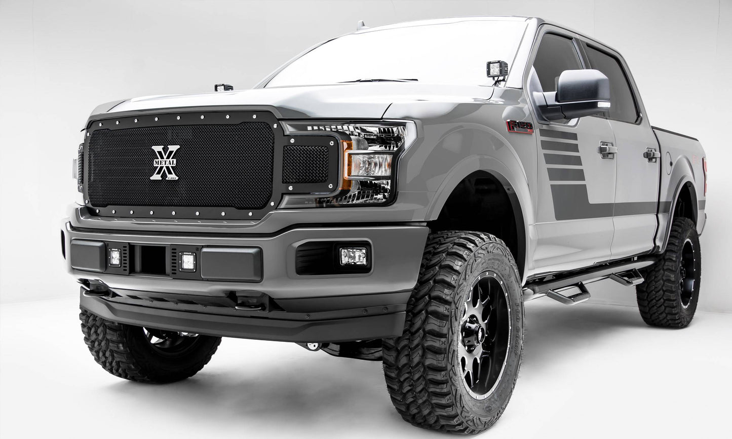 T-REX Grilles 6715711 Black Mild Steel Small Mesh Grille Fits 2018-2020 Ford F-150
