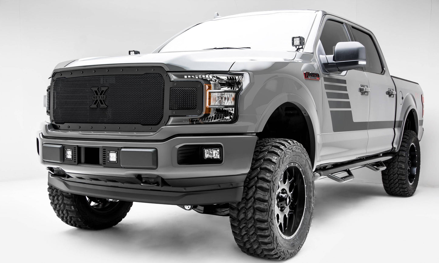 T-REX Grilles 6715711-BR Black Mild Steel Small Mesh Grille Fits 2018-2020 Ford F-150