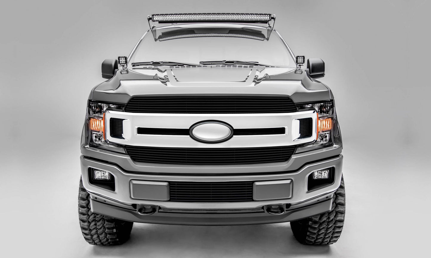 T-REX Grilles 20571B Black Aluminum Horizontal Grille Fits 2018-2020 Ford F-150 XLT F-150 Lariat