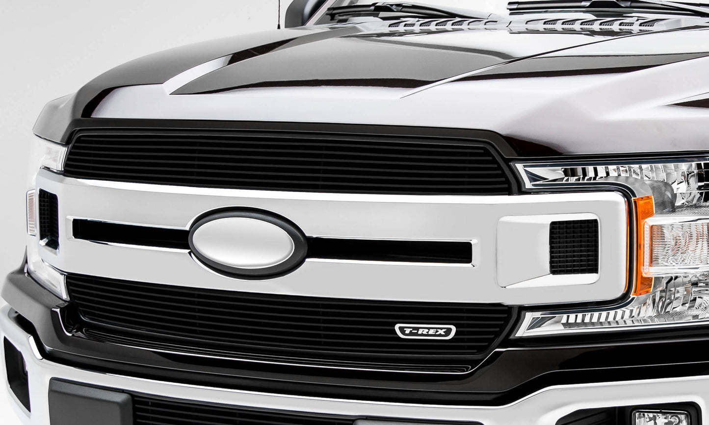 T-REX Grilles 20571B Black Aluminum Horizontal Grille Fits 2018-2020 Ford F-150 XLT F-150 Lariat
