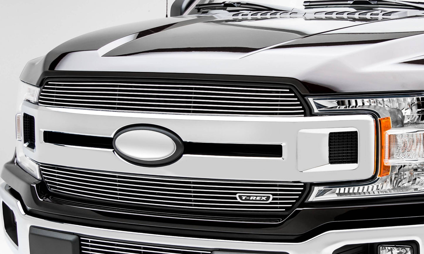 T-REX Grilles 20571 Polished Aluminum Horizontal Grille Fits 2018-2020 Ford F-150 XLT F-150 Lariat