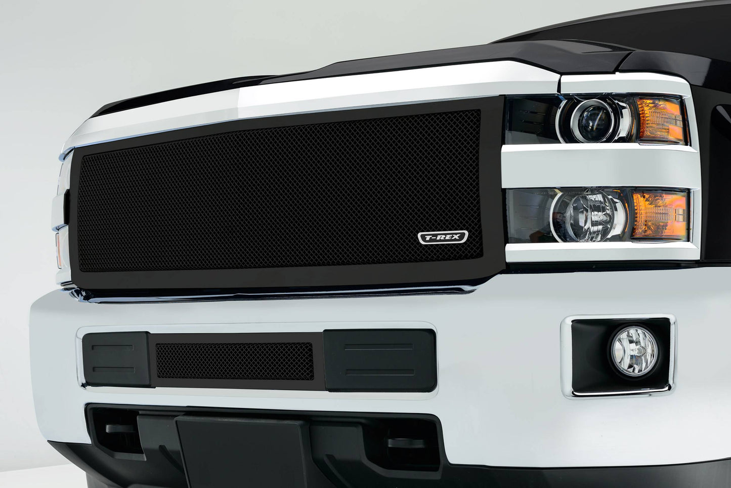 T-REX Grilles 51123 Black Mild Steel Small Mesh Grille Fits 2015-2019 Chevrolet Silverado 2500