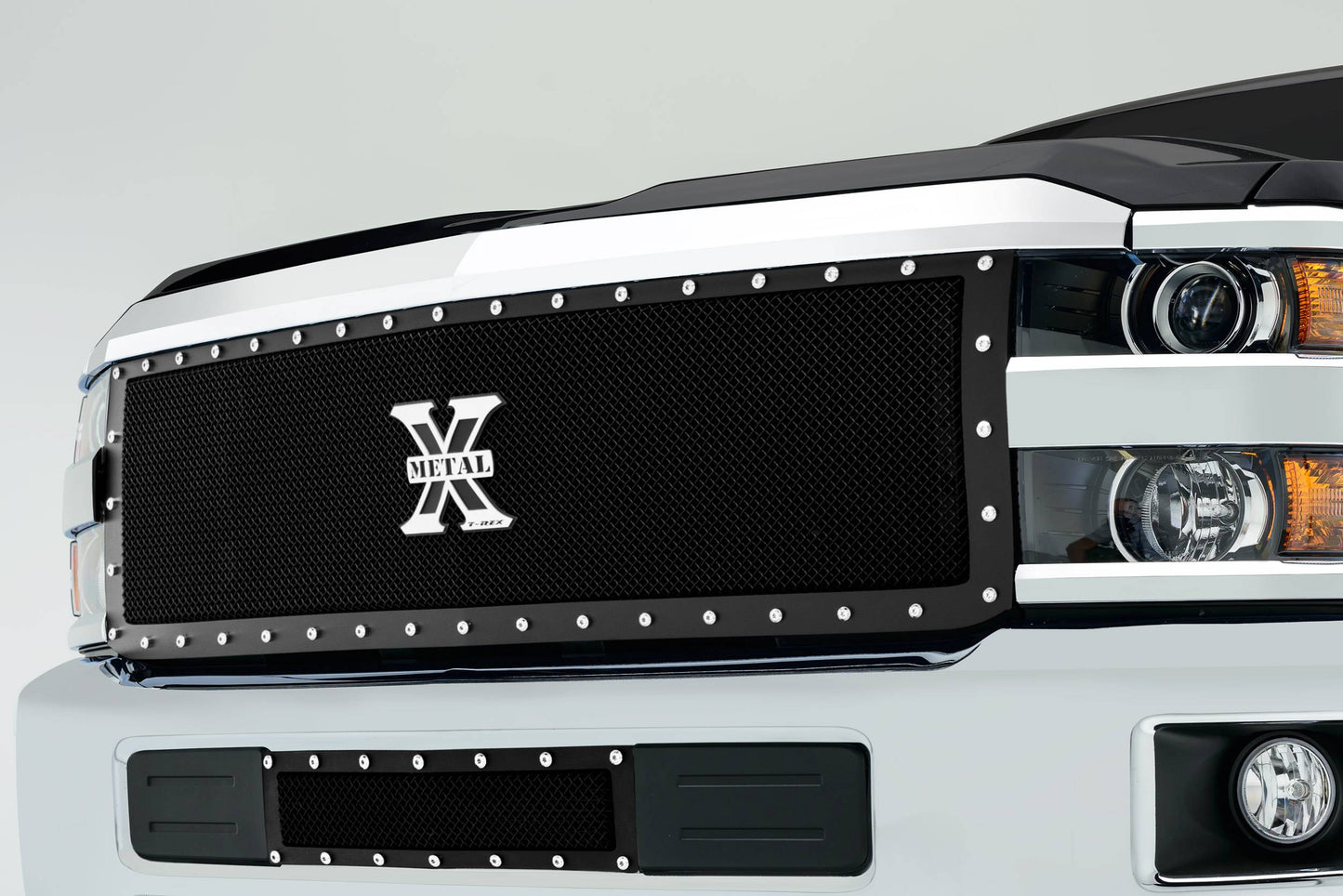 T-REX Grilles 6711231 Black Mild Steel Small Mesh Grille Fits 2015-2019 Chevrolet Silverado 2500